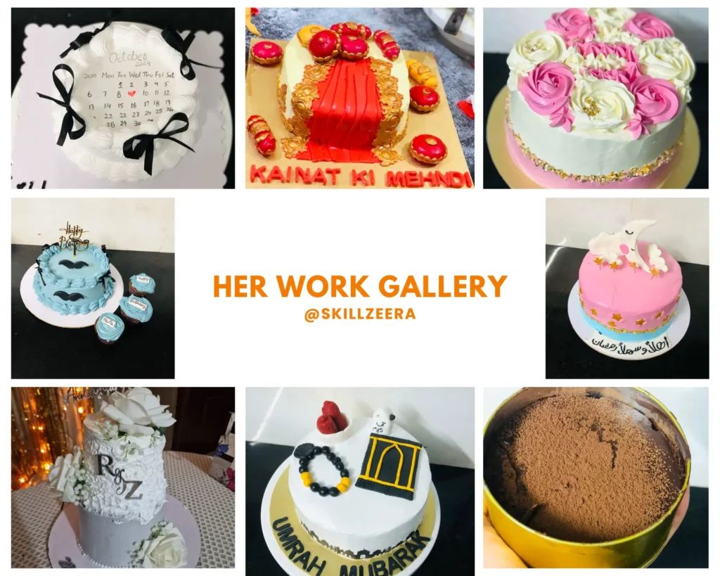 Fakiha Batool baking instructor teaching cake baking and cake decoration skills online at Skill Zeera