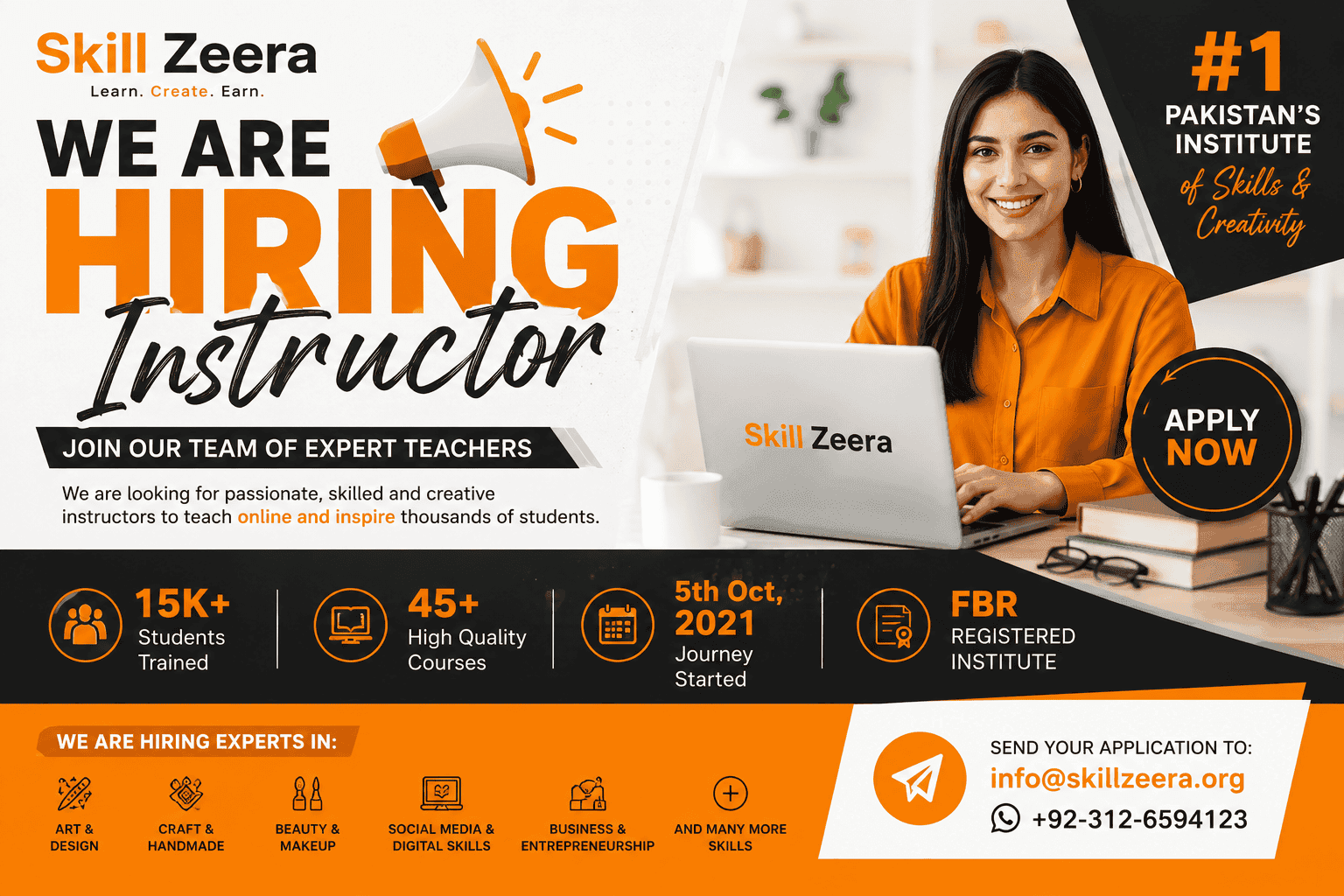 Skill Zeera hiring teachers for online and offline courses in Pakistan