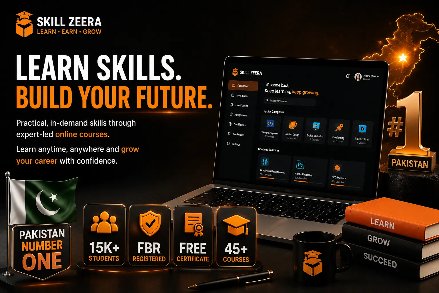 Online learning platform Skill Zeera offering professional digital and non-digital courses in Pakistan